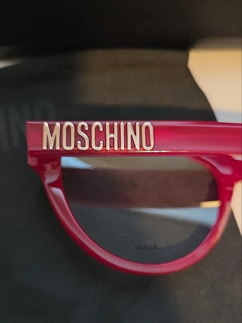 Moschino Red Cat-Eye Optical Frames w/ Demo Lenses